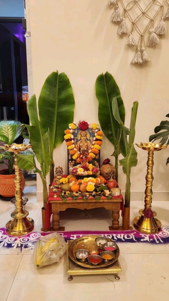 From KlickPin CF Satyanarayan pooja in 2025 Sathyanarayana pooja decoration at home Indian home decor Ganpati decoration at home