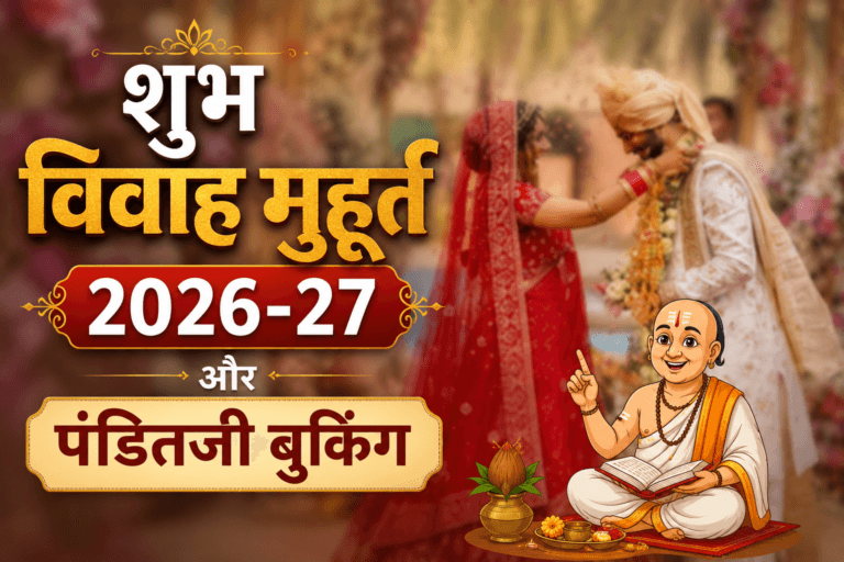 शुभ विवाह मुहूर्त 2026-27 और पंडितजी बुकिंग