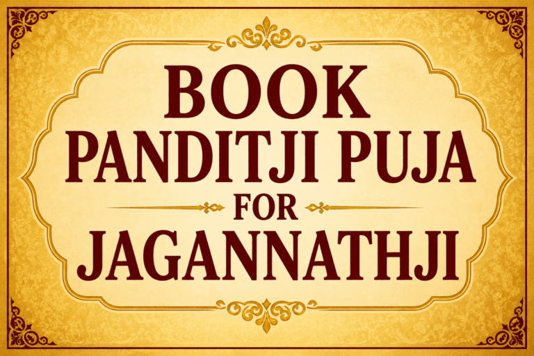 Book Panditji Puja for Jagannathji